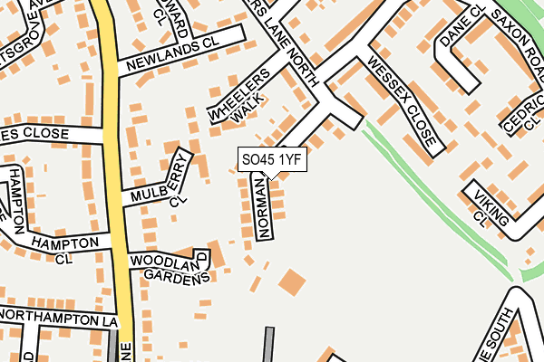 SO45 1YF map - OS OpenMap – Local (Ordnance Survey)