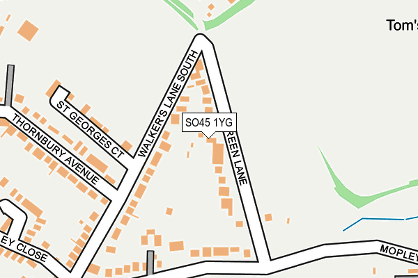 SO45 1YG map - OS OpenMap – Local (Ordnance Survey)