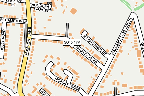SO45 1YP map - OS OpenMap – Local (Ordnance Survey)
