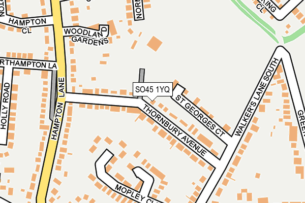 SO45 1YQ map - OS OpenMap – Local (Ordnance Survey)