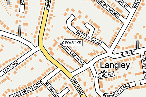 Map of NEW FOREST BUILDERS LTD at local scale