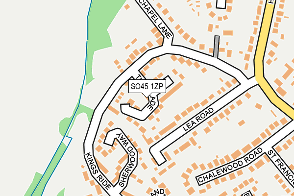 SO45 1ZP map - OS OpenMap – Local (Ordnance Survey)