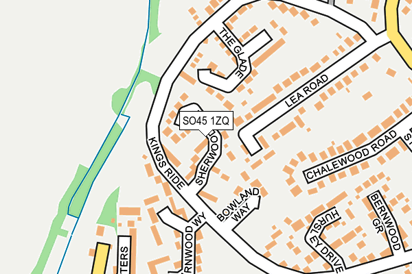 SO45 1ZQ map - OS OpenMap – Local (Ordnance Survey)