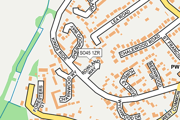 SO45 1ZR map - OS OpenMap – Local (Ordnance Survey)