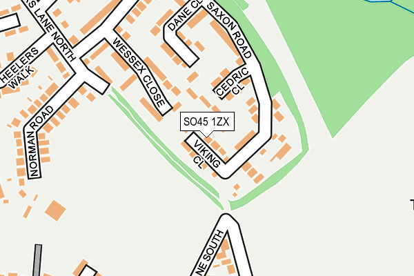 SO45 1ZX map - OS OpenMap – Local (Ordnance Survey)