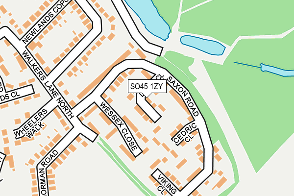 SO45 1ZY map - OS OpenMap – Local (Ordnance Survey)