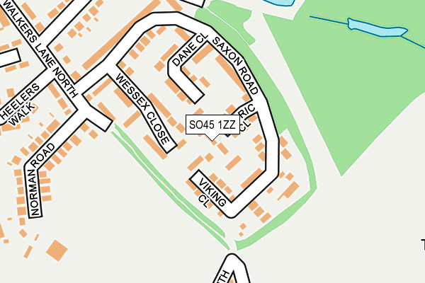 SO45 1ZZ map - OS OpenMap – Local (Ordnance Survey)