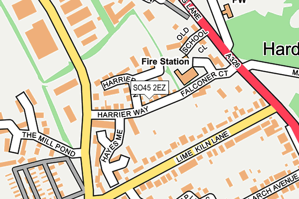 SO45 2EZ map - OS OpenMap – Local (Ordnance Survey)