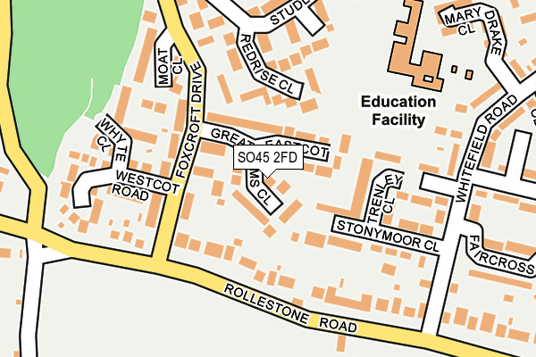 SO45 2FD map - OS OpenMap – Local (Ordnance Survey)