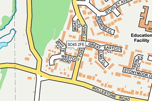 SO45 2FE map - OS OpenMap – Local (Ordnance Survey)