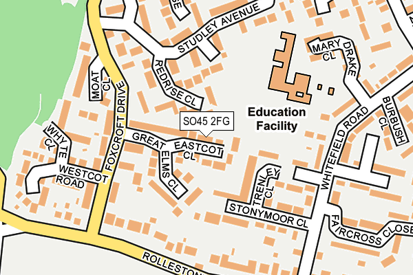 SO45 2FG map - OS OpenMap – Local (Ordnance Survey)