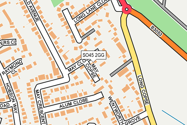 SO45 2GG map - OS OpenMap – Local (Ordnance Survey)