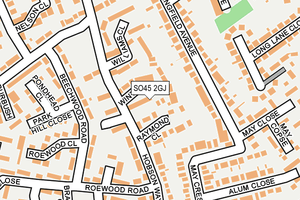 SO45 2GJ map - OS OpenMap – Local (Ordnance Survey)