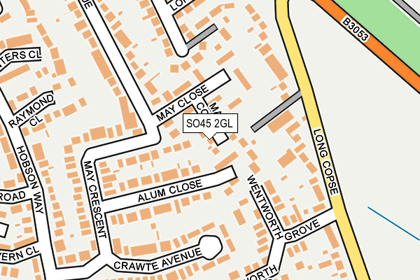 SO45 2GL map - OS OpenMap – Local (Ordnance Survey)