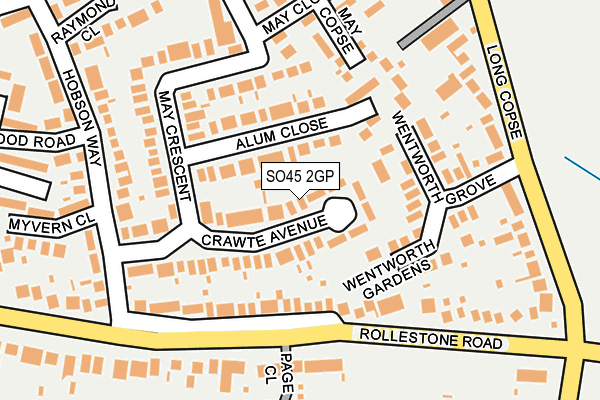 SO45 2GP map - OS OpenMap – Local (Ordnance Survey)