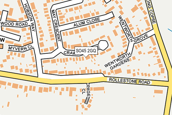 SO45 2GQ map - OS OpenMap – Local (Ordnance Survey)