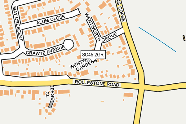 SO45 2GR map - OS OpenMap – Local (Ordnance Survey)