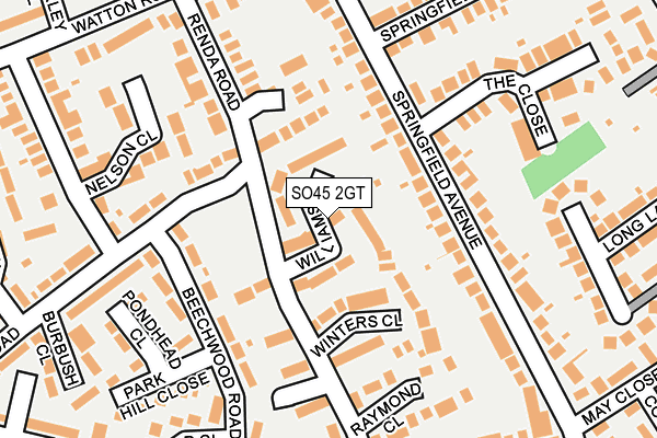 SO45 2GT map - OS OpenMap – Local (Ordnance Survey)