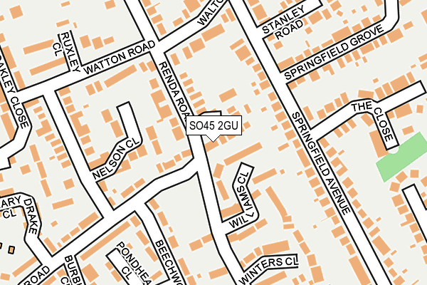SO45 2GU map - OS OpenMap – Local (Ordnance Survey)