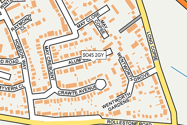 SO45 2GY map - OS OpenMap – Local (Ordnance Survey)