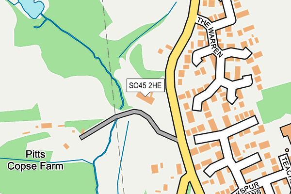SO45 2HE map - OS OpenMap – Local (Ordnance Survey)