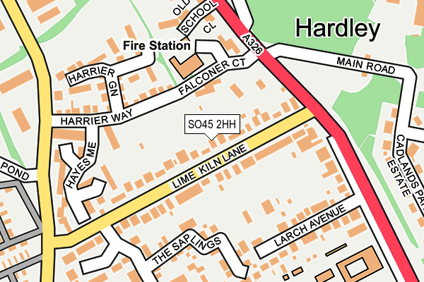SO45 2HH map - OS OpenMap – Local (Ordnance Survey)