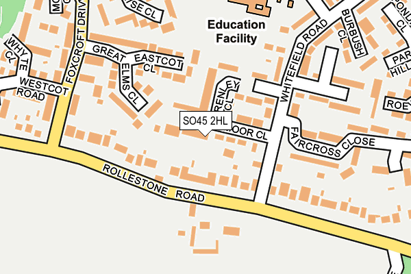 SO45 2HL map - OS OpenMap – Local (Ordnance Survey)