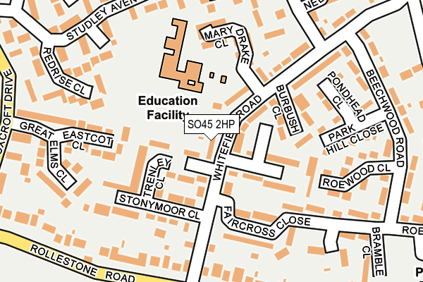 SO45 2HP map - OS OpenMap – Local (Ordnance Survey)