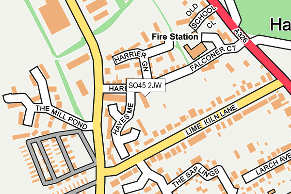 SO45 2JW map - OS OpenMap – Local (Ordnance Survey)