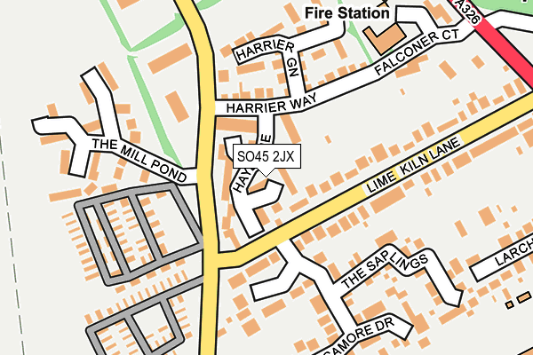 SO45 2JX map - OS OpenMap – Local (Ordnance Survey)