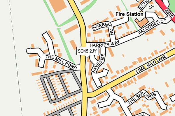 SO45 2JY map - OS OpenMap – Local (Ordnance Survey)