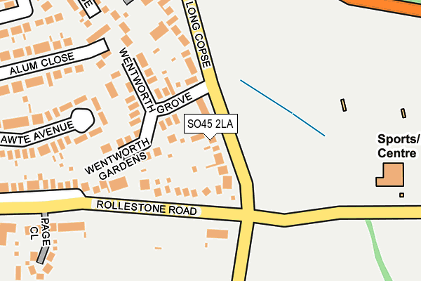 SO45 2LA map - OS OpenMap – Local (Ordnance Survey)