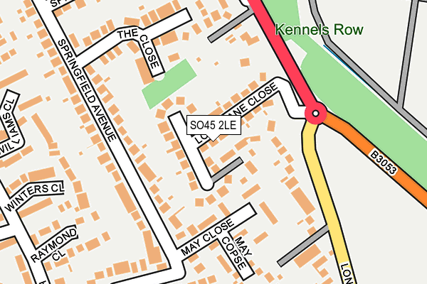 SO45 2LE map - OS OpenMap – Local (Ordnance Survey)