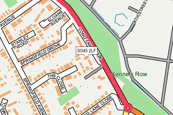 SO45 2LF map - OS OpenMap – Local (Ordnance Survey)