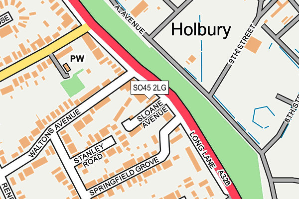 SO45 2LG map - OS OpenMap – Local (Ordnance Survey)