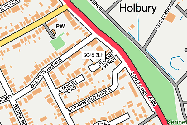 SO45 2LH map - OS OpenMap – Local (Ordnance Survey)