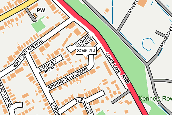 SO45 2LJ map - OS OpenMap – Local (Ordnance Survey)