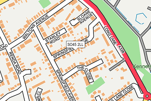SO45 2LL map - OS OpenMap – Local (Ordnance Survey)