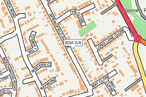SO45 2LN map - OS OpenMap – Local (Ordnance Survey)
