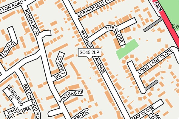 SO45 2LP map - OS OpenMap – Local (Ordnance Survey)