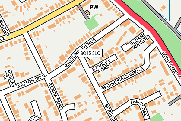 SO45 2LQ map - OS OpenMap – Local (Ordnance Survey)