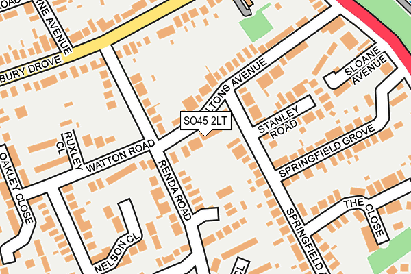 SO45 2LT map - OS OpenMap – Local (Ordnance Survey)