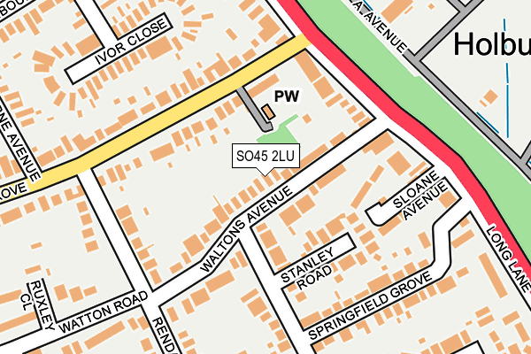 SO45 2LU map - OS OpenMap – Local (Ordnance Survey)