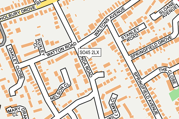 SO45 2LX map - OS OpenMap – Local (Ordnance Survey)
