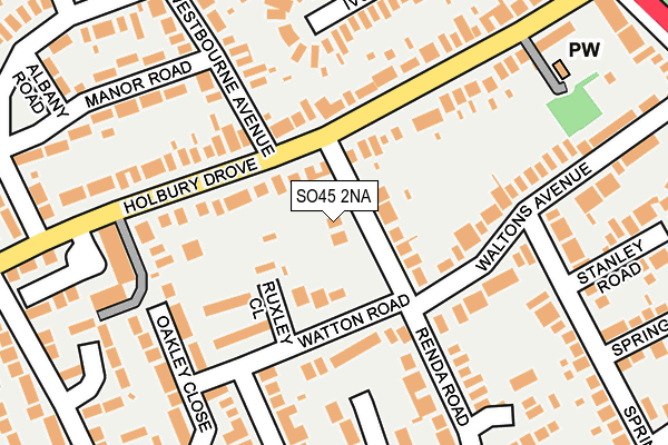 SO45 2NA map - OS OpenMap – Local (Ordnance Survey)
