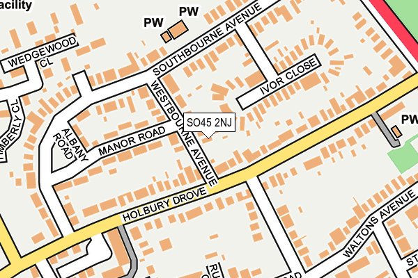 SO45 2NJ map - OS OpenMap – Local (Ordnance Survey)