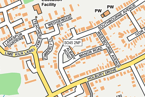 SO45 2NP map - OS OpenMap – Local (Ordnance Survey)