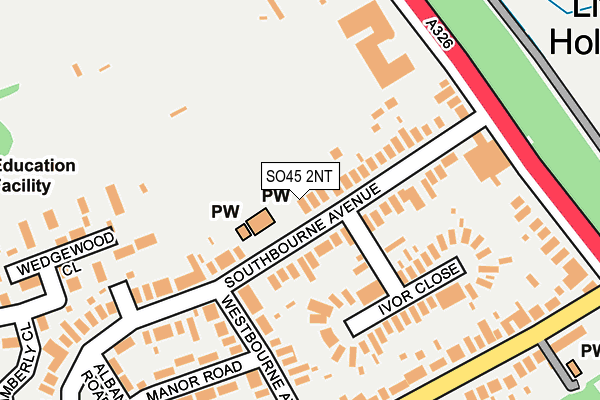 SO45 2NT map - OS OpenMap – Local (Ordnance Survey)