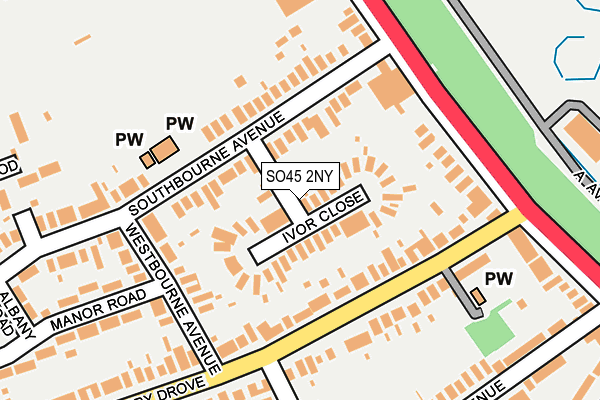 SO45 2NY map - OS OpenMap – Local (Ordnance Survey)