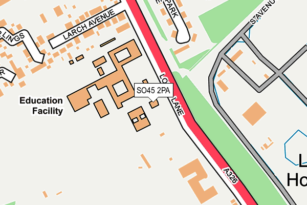 SO45 2PA map - OS OpenMap – Local (Ordnance Survey)